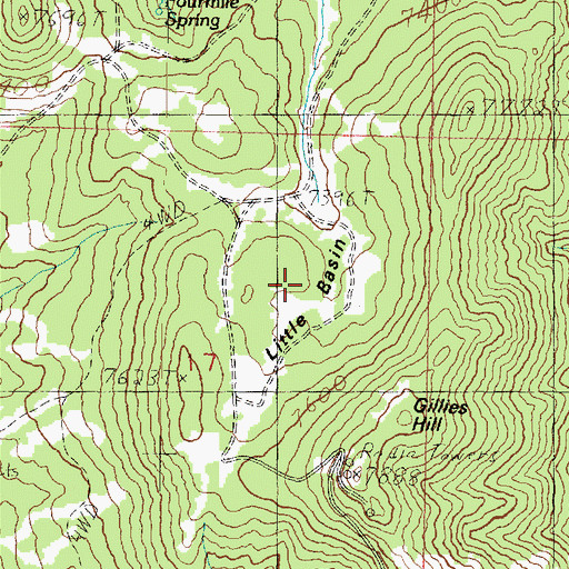 Topographic Map of Little Basin, UT