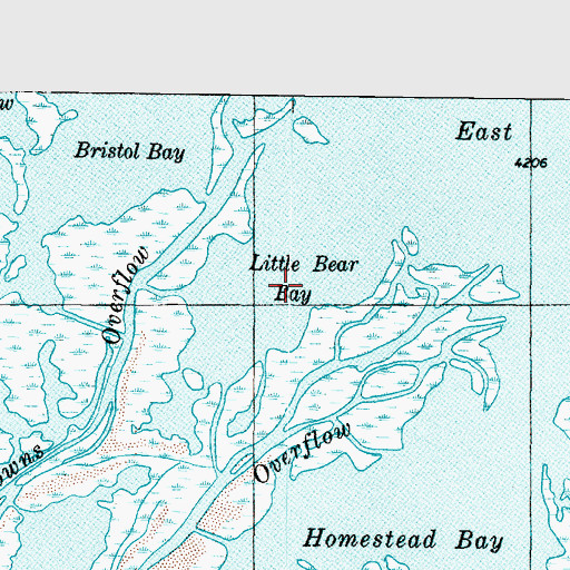 Topographic Map of Little Bear Bay, UT