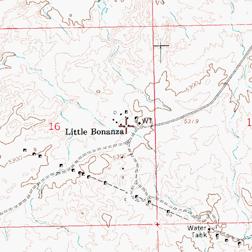 Topographic Map of Little Bonanza, UT