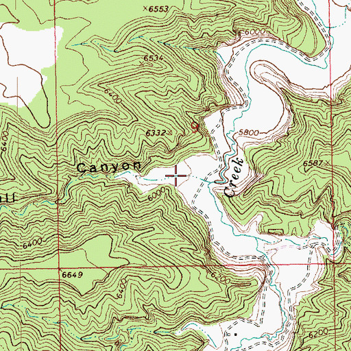 Topographic Map of Little Bull Canyon, UT