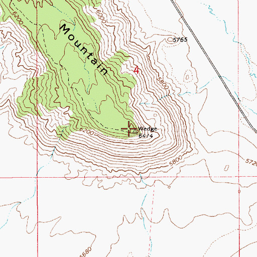 Topographic Map of Little Cedar Mountain, UT