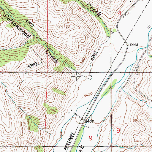 Topographic Map of Little Cottonwood Creek, UT