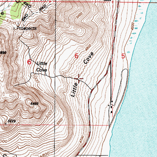 Topographic Map of Little Cove, UT