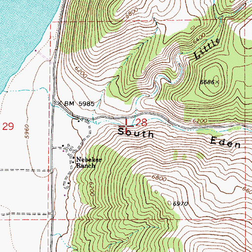 Topographic Map of Little Creek, UT