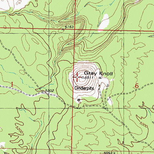 Topographic Map of Gray Knoll, UT