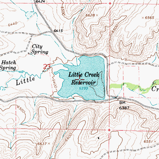 Topographic Map of Little Creek Reservoir, UT