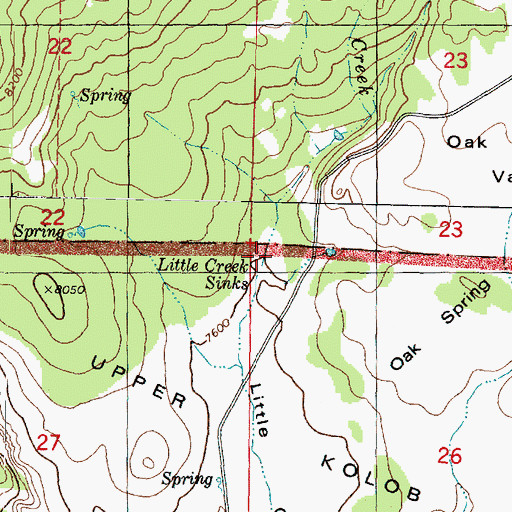 Topographic Map of Little Creek Sinks, UT