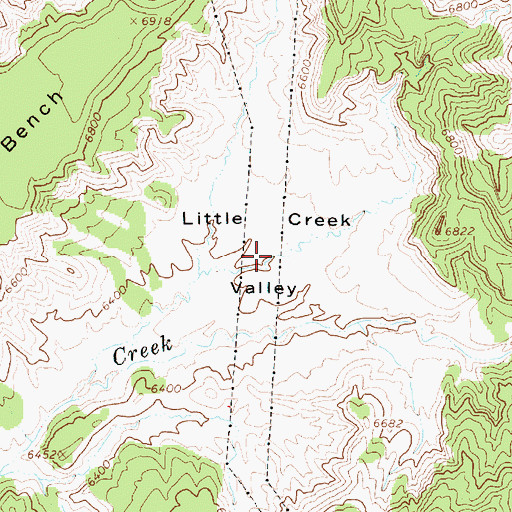 Topographic Map of Little Creek Valley, UT