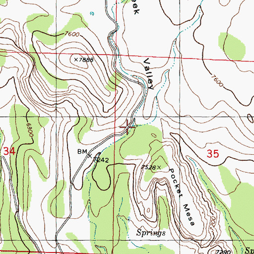 Topographic Map of Little Creek Valley, UT