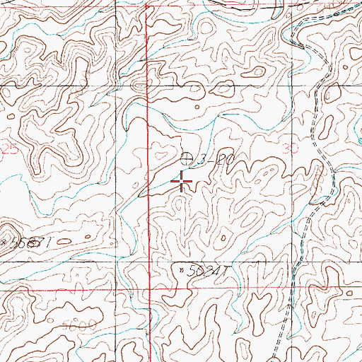 Topographic Map of Little Desert, UT