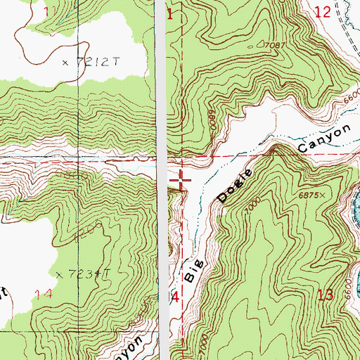 Topographic Map of Little Doggie Canyon, UT