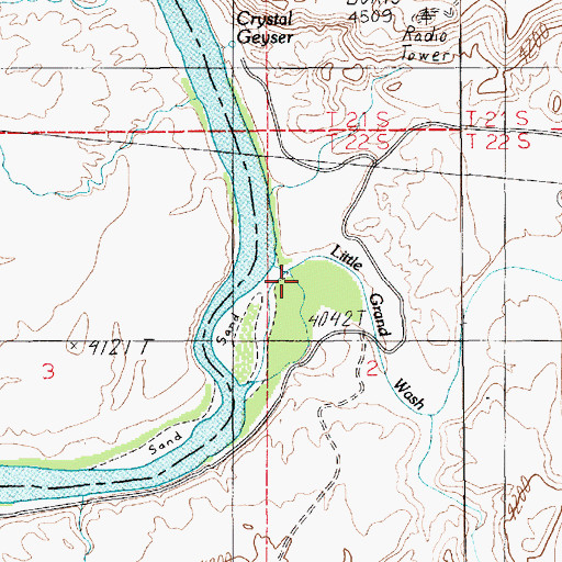 Topographic Map of Little Grand Wash, UT