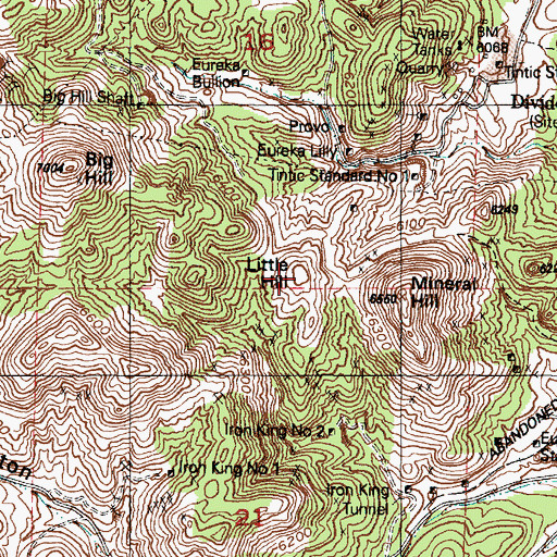 Topographic Map of Little Hill, UT