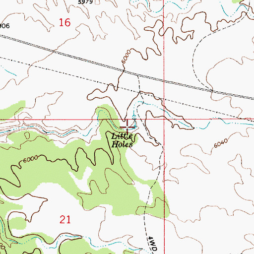 Topographic Map of Little Holes, UT