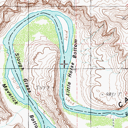 Topographic Map of Little Horse Bottom, UT