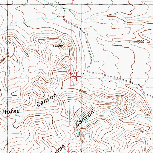 Topographic Map of Little Horse Canyon, UT