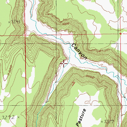 Topographic Map of Little Jim Canyon, UT