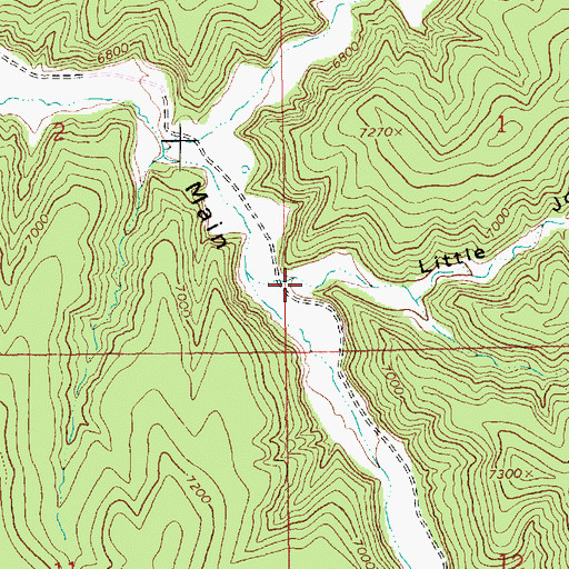 Topographic Map of Little Johnny Canyon, UT