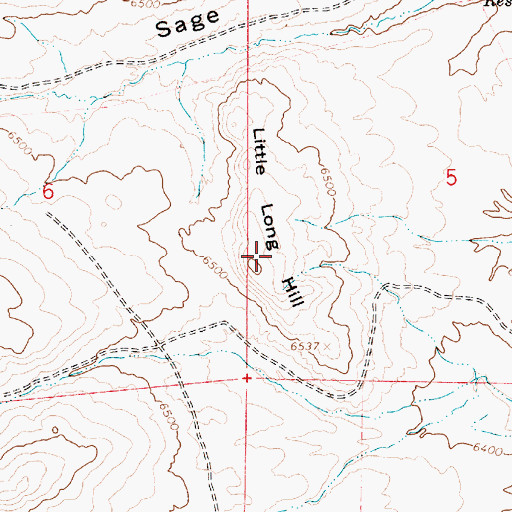 Topographic Map of Little Long Hill, UT