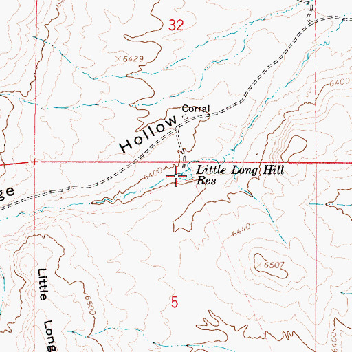 Topographic Map of Little Long Hill Reservoir, UT