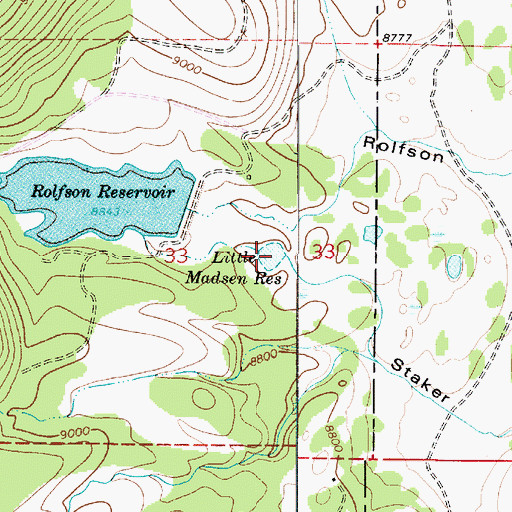 Topographic Map of Little Madsen Reservoir, UT