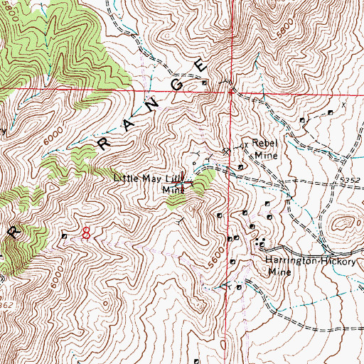Topographic Map of Little May Lilly Mine, UT