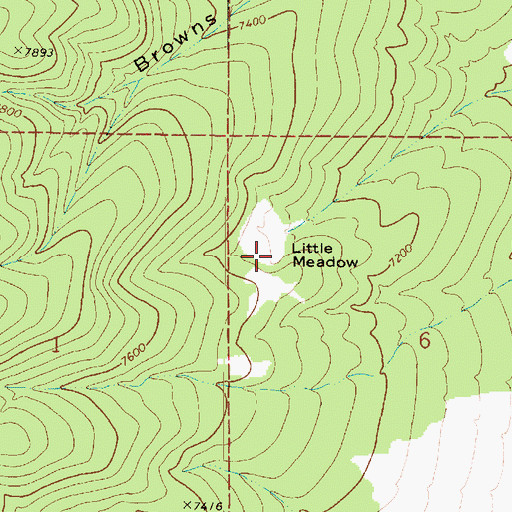 Topographic Map of Little Meadow, UT