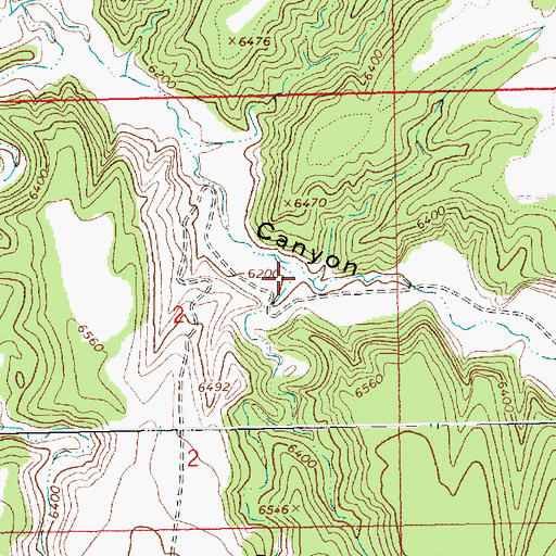 Topographic Map of Little Monument Canyon, UT
