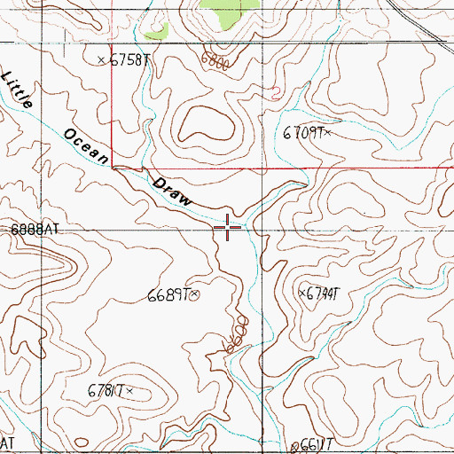 Topographic Map of Little Ocean Draw, UT