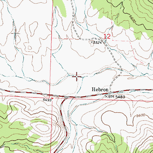 Topographic Map of Little Pine Creek, UT