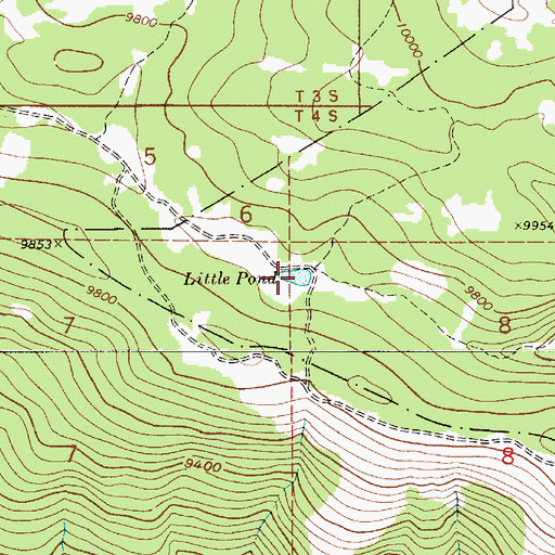Topographic Map of Little Pond, UT