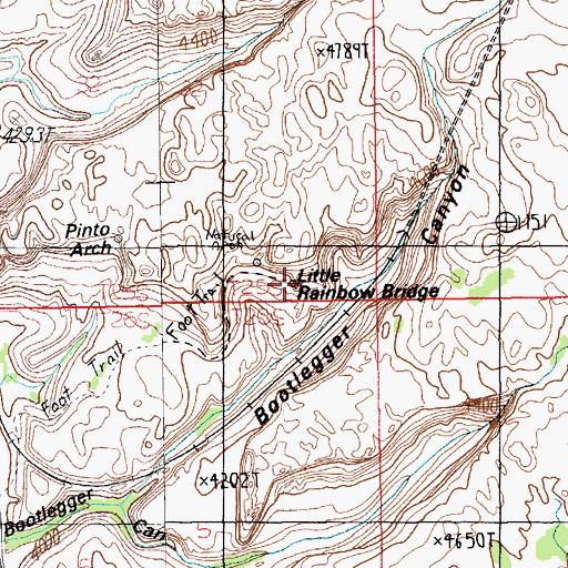 Topographic Map of Corona Arch, UT