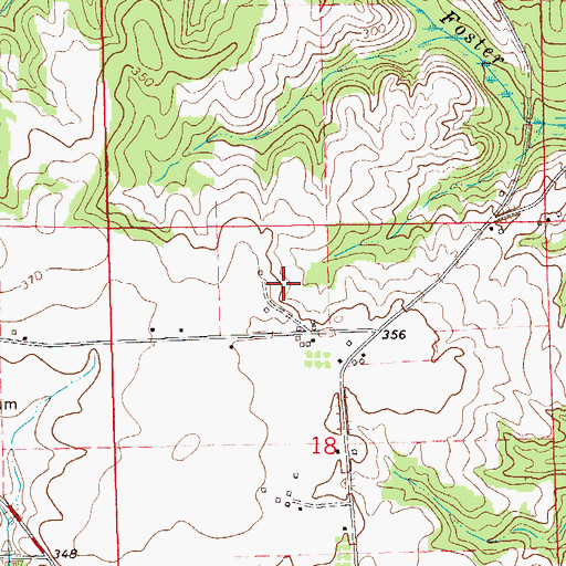 Topographic Map of Pilgrims Rest Cemetery, AL