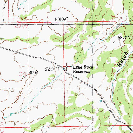 Topographic Map of Little Rock Reservoir, UT