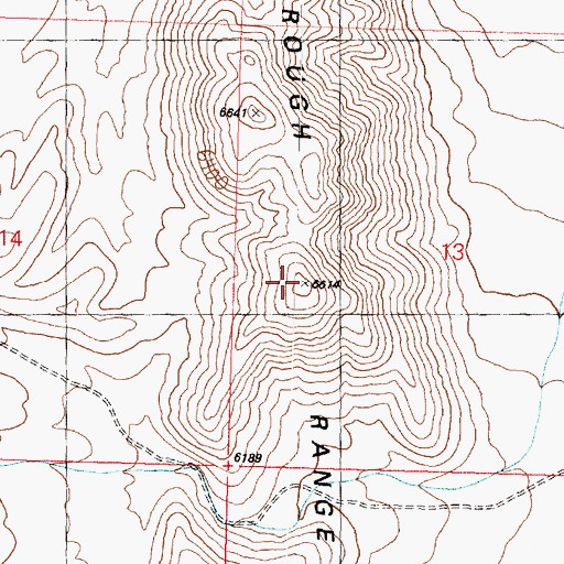 Topographic Map of Little Rough Range, UT