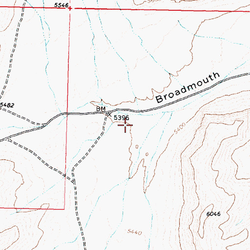 Topographic Map of Little Sage Valley, UT