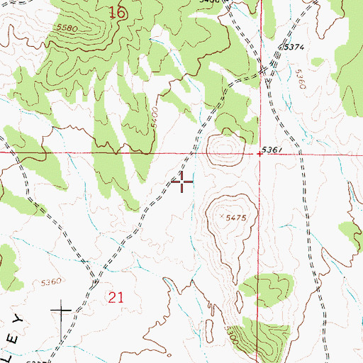 Topographic Map of Little Sage Valley, UT