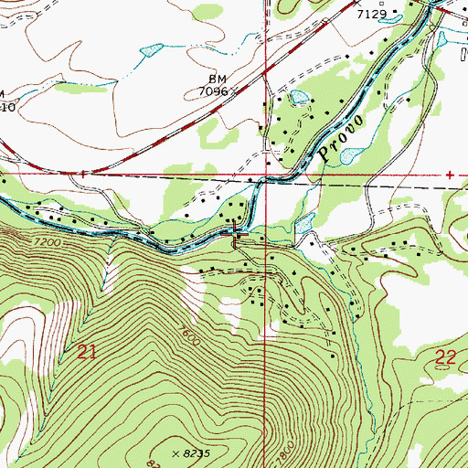 Topographic Map of Little South Fork Provo River, UT