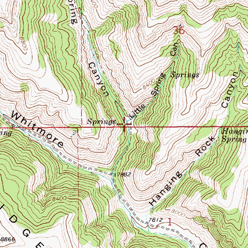 Topographic Map of Little Spring Canyon, UT