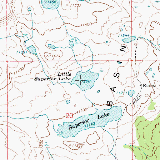 Topographic Map of Little Superior Lake, UT