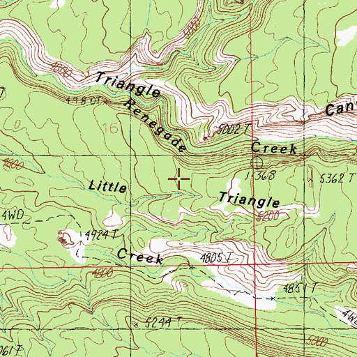 Topographic Map of Little Triangle, UT