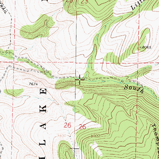 Topographic Map of Little Twist Creek, UT