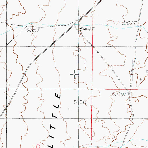 Topographic Map of Little Valley, UT