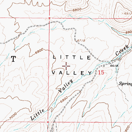 Topographic Map of Little Valley, UT