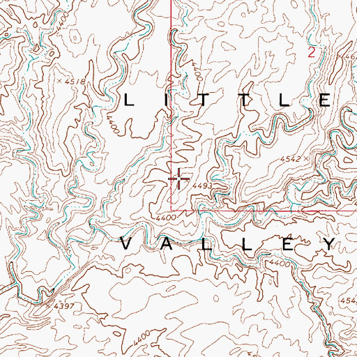 Topographic Map of Little Valley, UT