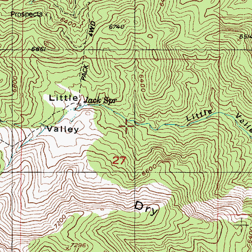 Topographic Map of Little Valley, UT