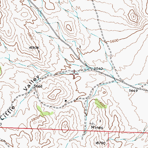 Topographic Map of Little Valley, UT