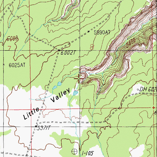 Topographic Map of Little Valley, UT