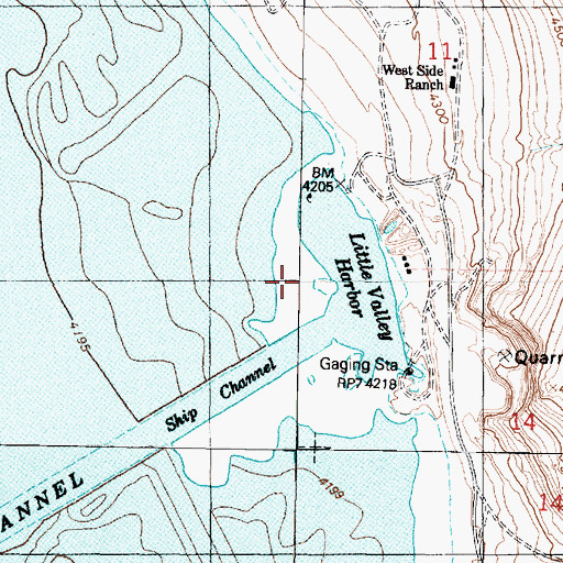 Topographic Map of Little Valley Harbor, UT