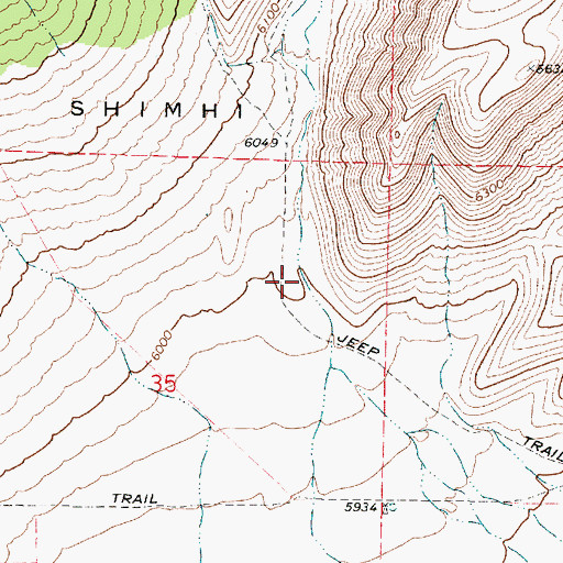 Topographic Map of Little Valley Hollow, UT